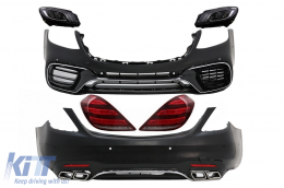 Body Kit suitable for Mercedes S-Class W222 Facelift (2013-06.2017) S63 Design with Headlights Full LED - COCBMBW222AMGS63FHLCU