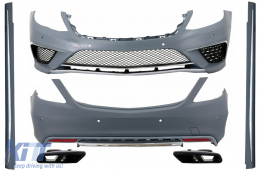 Body Kit suitable for Mercedes W222 S-Class Long Wheel Base (2013-06.2017) Side Skirts Long Version Muffler Tips - COCBMBW222AMGS63CBB