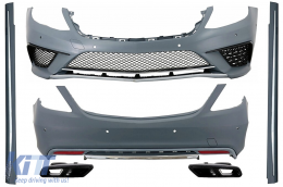 image-14-Body Kit suitable for Mercedes W222 S-Class Long Wheel Base (2013-06.2017) Side Skirts Long Version Muffler Tips