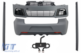 Body Kit suitable for VW Golf VI 6 MK6 (2008-2013) R20 Design with Side Skirts and Complet Exhaust System Catback