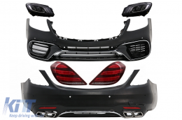 Body Kit & Taillights Full LED with Sequential Dynamic Turning Lights and Headlights Full LED suitable for MERCEDES S-Class W222 (2013-06.2017) S63 Design - COCBMBW222AMGS63FTLHLU