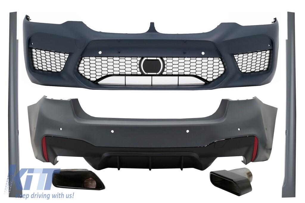 Karosszériakészlet fekete kipufogó-végekkel, BMW 5-ös sorozatú G30 (2017-2019) M5 Design számára