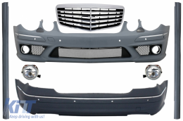Body Kit with Central Grille suitable for Mercedes E-Class W211 (2002-2009) E63 Design - COCBMBW211AMGFRFG