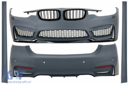 image-63-Body Kit with Central Grilles Kidney Double Stripe suitable for BMW 3 Series F30 (2011-2019) M3 CS Look Without Fog Lights