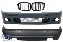 Body Kit with Central Grilles Piano Black suitable for BMW 5 Series E39 (1997-2003) M5 Design - COCBBME39M5WFRB
