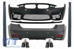 Body Kit with Dual Twin Exhaust Muffler Tips suitable for BMW F30 (2011-2019) EVO II M3 CS Style Without Fog Lamps - COCBBMF30EVOWOFKLT