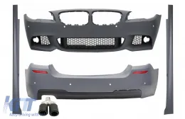image-68-Body Kit with Exhaust Muffler Tip Matte Carbon Fiber Inlet 5.8 cm Left Side suitable for BMW 5 Series F10 (2011-2014) M-Technik Design