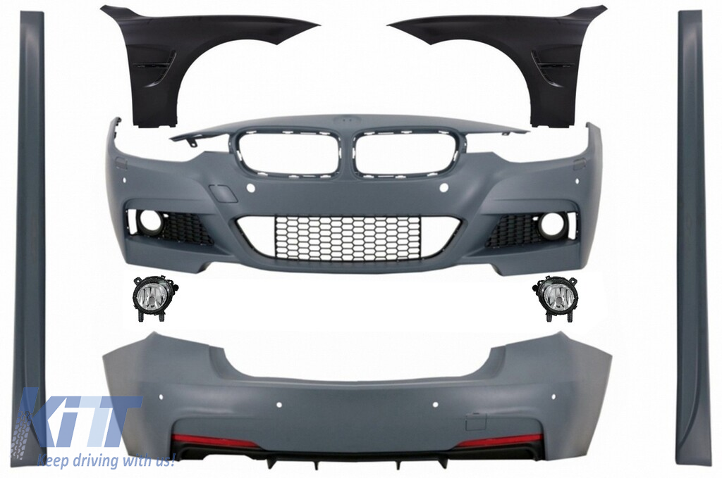 Karosszériakészlet első sárvédőkkel és ködlámpákkal, a BMW 3-as sorozatú F30 (2011-2019) M-Technik Design számára