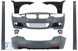 Body Kit with Front Fenders and Fog Lights suitable for BMW 3 Series F30 (2011-2019) M-Technik Design - COCBBMF30MTFFBFL