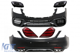 image-75-Body Kit with Full LED Taillights and Headlights suitable for Mercedes S-Class W222 (2013-06.2017) S63 Design