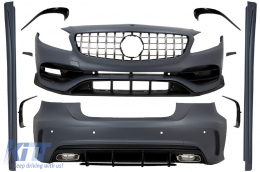 Body Kit with Grille suitable for Mercedes A-Class W176 (2012-2018) Facelift A45 Design - COCBMBW176AMGGTRCN