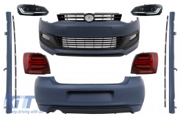 Body Kit with Headlights and Taillights Full LED suitable for VW Polo 6R (2009-up) R-Line Design