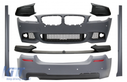 image-64-Body Kit with Spoiler Lip and Mirror Covers suitable for BMW 5 Series F10 Non LCI (2011-2014) M Design Carbon