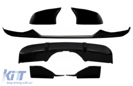 image-66-Body Kit Предна Броня , устни и въздушен дифузьор и Калъфи за огледала, подходящи за BMW X5 F15 (2014-2018) Aero Package M Technik Спорт Дизайн Piano Black