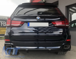 Body Kit Предна Броня , устни и въздушен дифузьор и Калъфи за огледала, подходящи за BMW X5 F15 (2014-2018) Aero Package M Technik Спорт Дизайн Piano Black-image-6078493