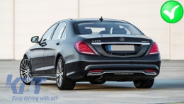 BodyKit Bumper für Mercedes W222 S-Klasse 13-17 Stoßstange Auspuff S63 Look-image-6017785