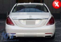 BodyKit Bumper für Mercedes W222 S-Klasse 13-17 Stoßstange Auspuff S63 Look-image-6017787