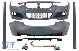image-23-Bodykit Diffusor Doppelt Auspuff Systeme für BMW 3 F30 11-19 M-Performance Look
