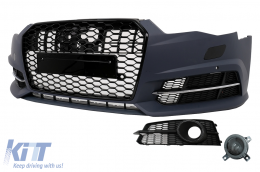 Bodykit für AUDI A6 C7 4G Limousine 11-2017 Umbau auf 2018 Design Stoßstange Lichter Kühlergrill-image-6105041