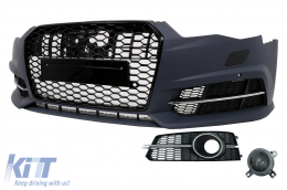 Bodykit für AUDI A6 C7 4G Limousine 11-2017 Umbau auf 2018 Design Stoßstange Lichter Kühlergrill-image-6105079
