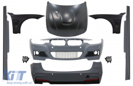 image-46-Bodykit für BMW 3 F31 11-19 M-Technik Look Vordere Kotflügel Schwarz Motorhaube