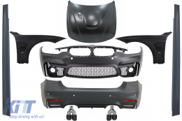 image-26-Bodykit für BMW 3er F30 11-19 EVO II M3 CS Look Kotflügel Haubenhaube Spitzen