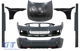 image-43-BodyKit für BMW 4 F32 F33 13-17 M-Performance Look Kotflügel Schwarz Motorhaube
