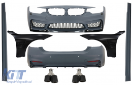 image-58-BodyKit für BMW 4er F32 F33 13-17 Stoßstange Kotflügel Auspuff Carbon M4 Look