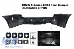 Bodykit für BMW 5 E60 03-10 Stoßstange ohne Nebelscheinwerfer M-Technik Look-image-6027065