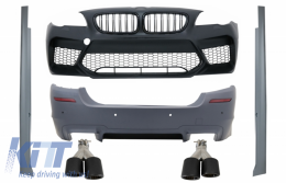 image-59-BodyKit für BMW 5er F10 11-17 Stoßfänge Seitenschweller Auspuff Carbon M5 Look