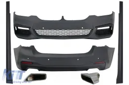 image-24-BodyKit für BMW 5er G30 17-19 Endrohre Stoßstange M-Tech Look ohne Distronic
