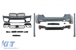 Bodykit für BMW 5er G30 17-19 Stoßstange Lichter Kühlergrill M5 LCI Design 2020-image-6098456