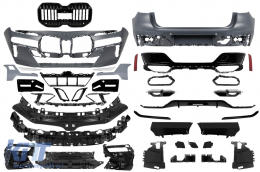 Bodykit für BMW 7er G70 2022- M Design Stoßstange Kühlergrill Endrohre-image-6128220