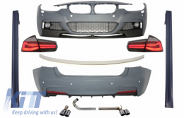 image-8-BodyKit für BMW F30 11+Stoßstange Rücklichter Seitenschweller M-Performance Look