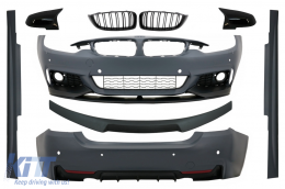 image-3-Bodykit für BMW F32 13-03.19 M Look Kofferraumspoiler Spiegelabdeckungen Schwarz