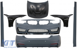 image-3-Bodykit für BMW F32 F33 2013-02.2017 M4 Look Motorhaube Vordere Kotflügel Chrom