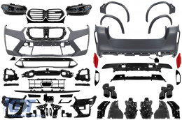 Bodykit für BMW X6 G06 ab 2019- Umrüstung auf LCI 2023 X6M-Design Stoßstange Scheinwerfer-image-6127550