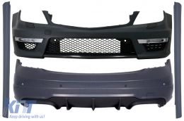 image-79-Bodykit für Mercedes C-Klasse W204 07-15 Stoßstange Seitenschweller Facelift C63 Look