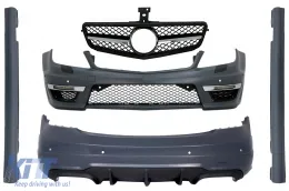 image-37-Bodykit für Mercedes C W204 2007-2015 MOPF C63 Design Kühlergrill Stoßstange Seitenschweller