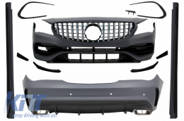 image-49-Bodykit für Mercedes CLA W117 C117 13-18 Facelift CLA45 Look Seitenschweller Kühlergrill