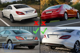 Bodykit für Mercedes CLS W218 C218 Limousine 2011-2018 CLS63 Look Kotflügel Kapuze-image-6070659