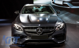 Bodykit für Mercedes E-Klasse W213 16-2019 E63 Design Stoßstange Chrom Auspuffblenden-image-6021267