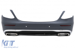 Bodykit für Mercedes E-Klasse W213 2016-2019 Stoßstange Kühlergrill Endrohre-image-6097634