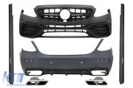 image-44-BodyKit für Mercedes E W213 16-19 E63 Look Kühlergrill Endrohre Chrom Stoßstange