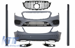 image-50-BodyKit für Mercedes E W213 16-19 Stoßstange Kühlergrill Endrohre GT-R Design