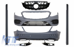 image-52-Bodykit für Mercedes E W213 2016-19 GTR E43 E53 Sport Look Kühlergrill Endrohre