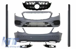 image-78-Bodykit für Mercedes E W213 2016-19 GTR E43 E53 Sport Look Kühlergrill Endrohre