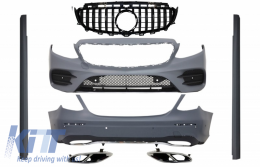 image-3-BodyKit für Mercedes E W213 Stoßstange Kühlergrill 16-19 GT-R Sport Line Look