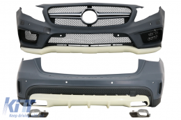 Bodykit für Mercedes GLA X156 2014-2016 Stoßstange Kühlergrill Endrohre Diffusor-image-6083120