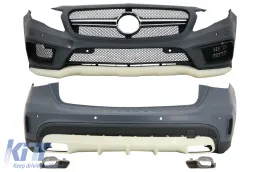 image-21-Bodykit für Mercedes GLA X156 2014-2016 Stoßstange Kühlergrill Endrohre Diffusor